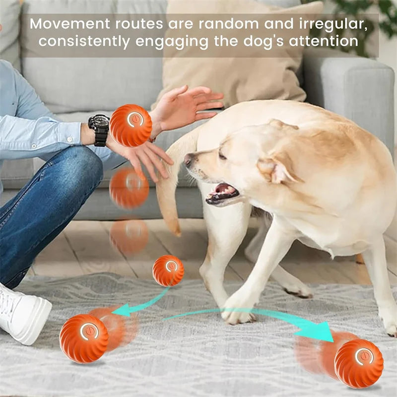 Smart Electronic Dog Toy Ball – USB Rechargeable Interactive Moving Ball for Pets