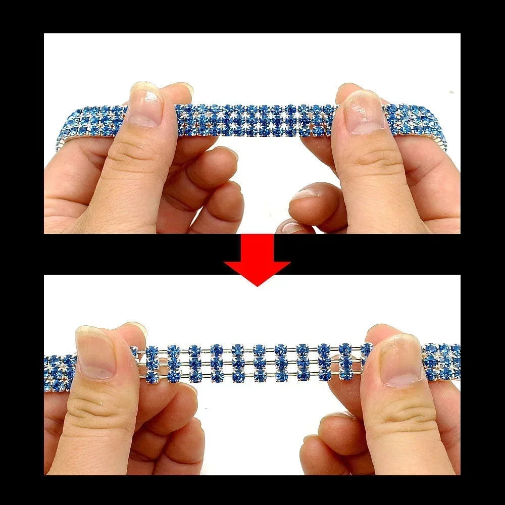 Crystal Rhinestone Pet Collar – Adjustable Jewelry for Cats & Small Dogs