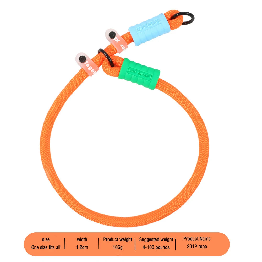 Cotton Candy P-Chain Dog Leash – Anti-Slip, Wear-Resistant Traction Rope