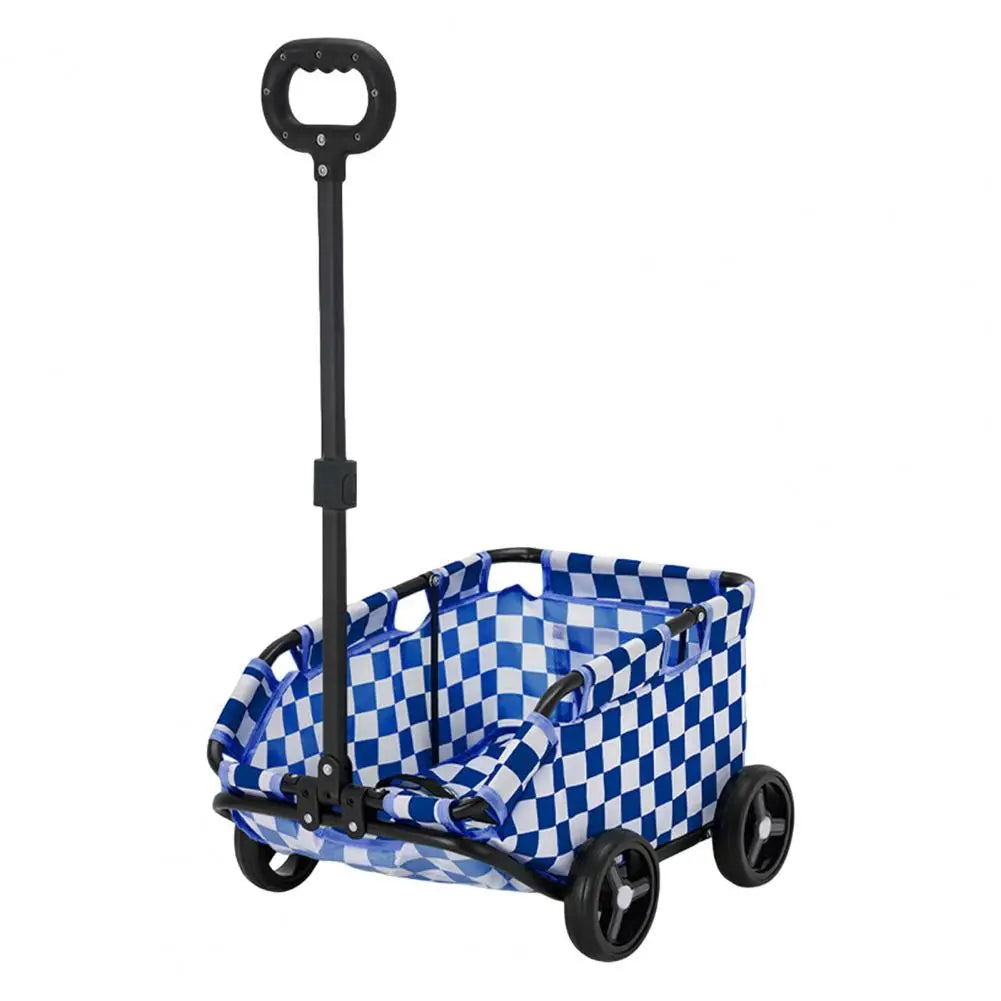 Safe Hair-Free Pet Carrier Stroller – 4-Wheel Folding Cart for Small Dogs & Cats
