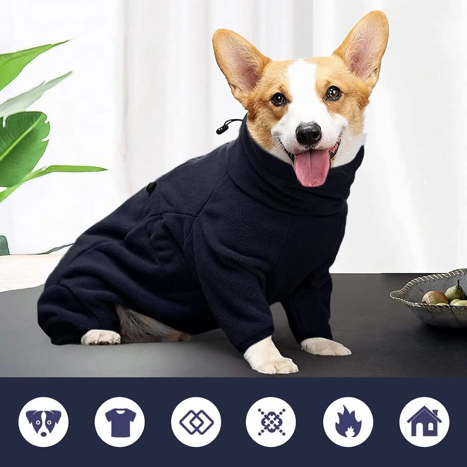 ATUBAN Dog Winter Coat – Soft Fleece Warm Pullover Jacket for Cold Weather