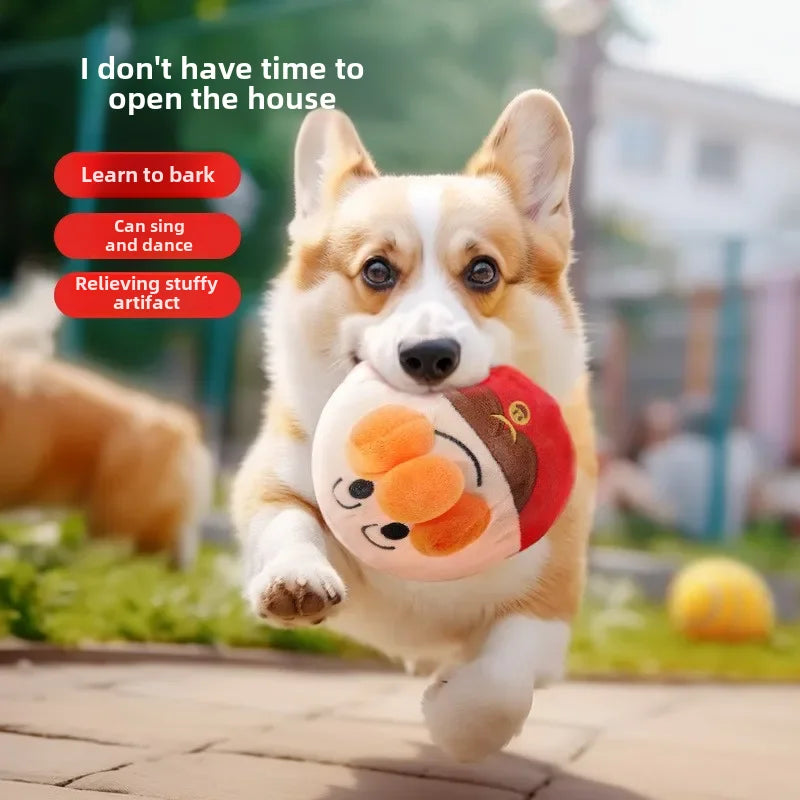 Interactive Electric Plush Jumping Dog Toy – USB Rechargeable Puzzle Toy with Clown Cartoon Design for Training & Play