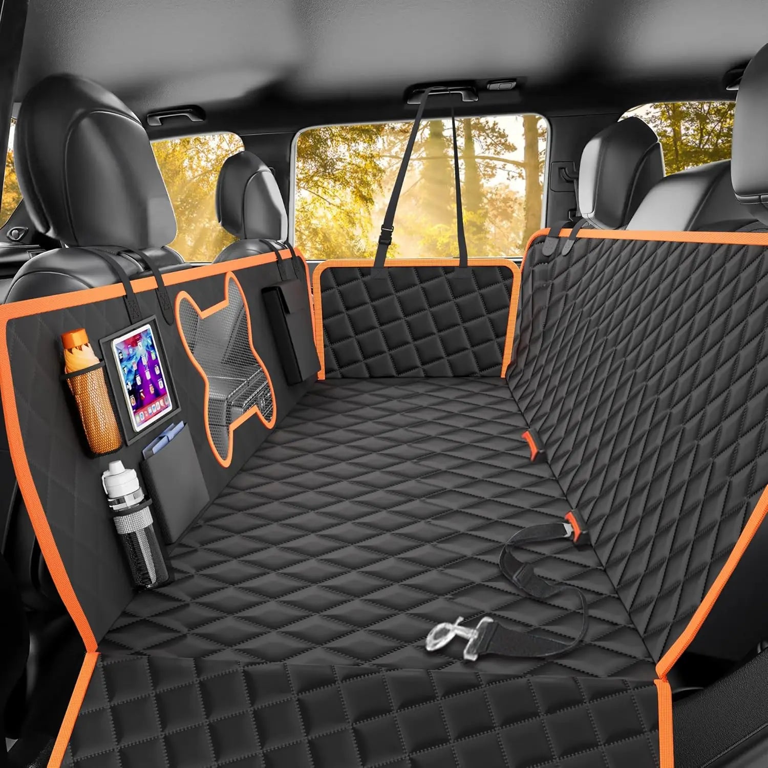 Dog Seat Cover for Car Back Seat – Zipper Design with Mesh Window | Waterproof Pet Seat Protector for Cars, SUVs & Trucks