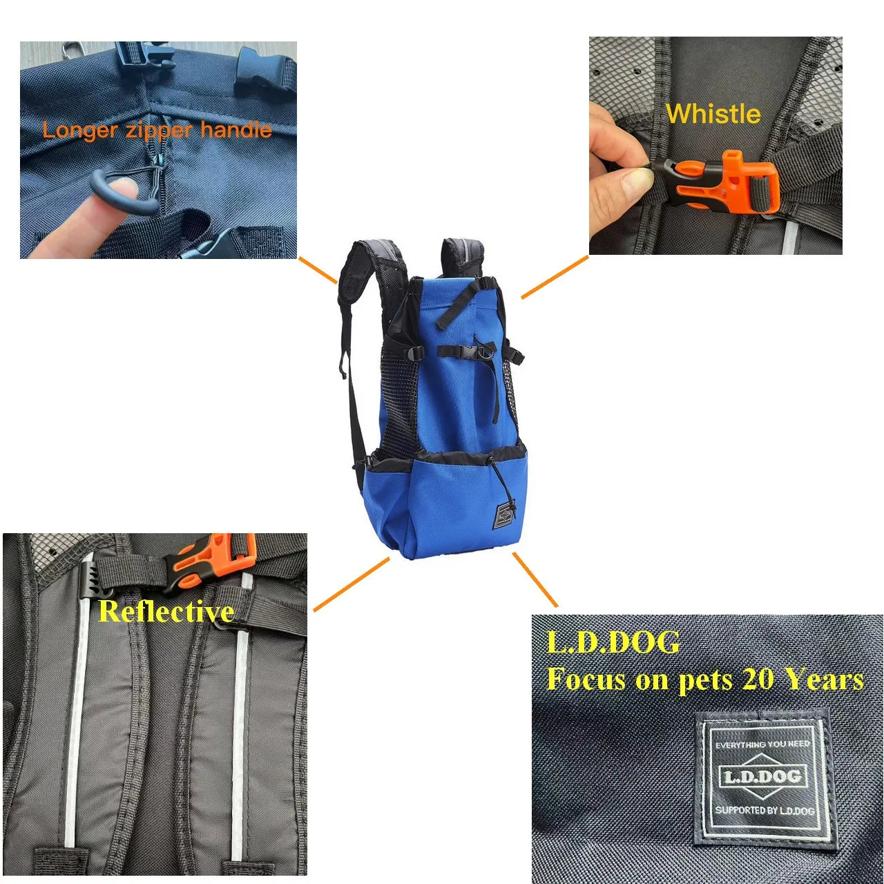 Hiking Pet Dog Carrier Travel Backpack – Breathable Outdoor Pet Bag for Dogs & Cats