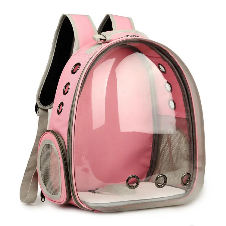 Pet Capsule Backpack – Transparent Cat & Dog Carrier Bag