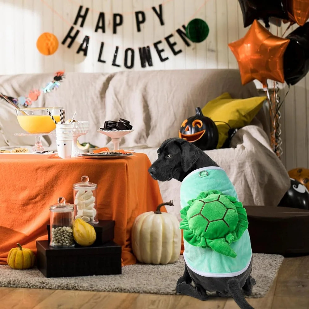 Turtle Dog Costume – Soft Fleece Halloween Outfit for Dogs & Cats