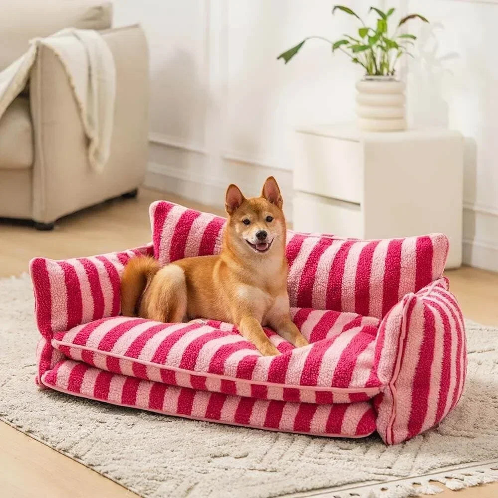 Plush Cat Bed Sofa – Warm Winter Nest for Cats & Small Dogs