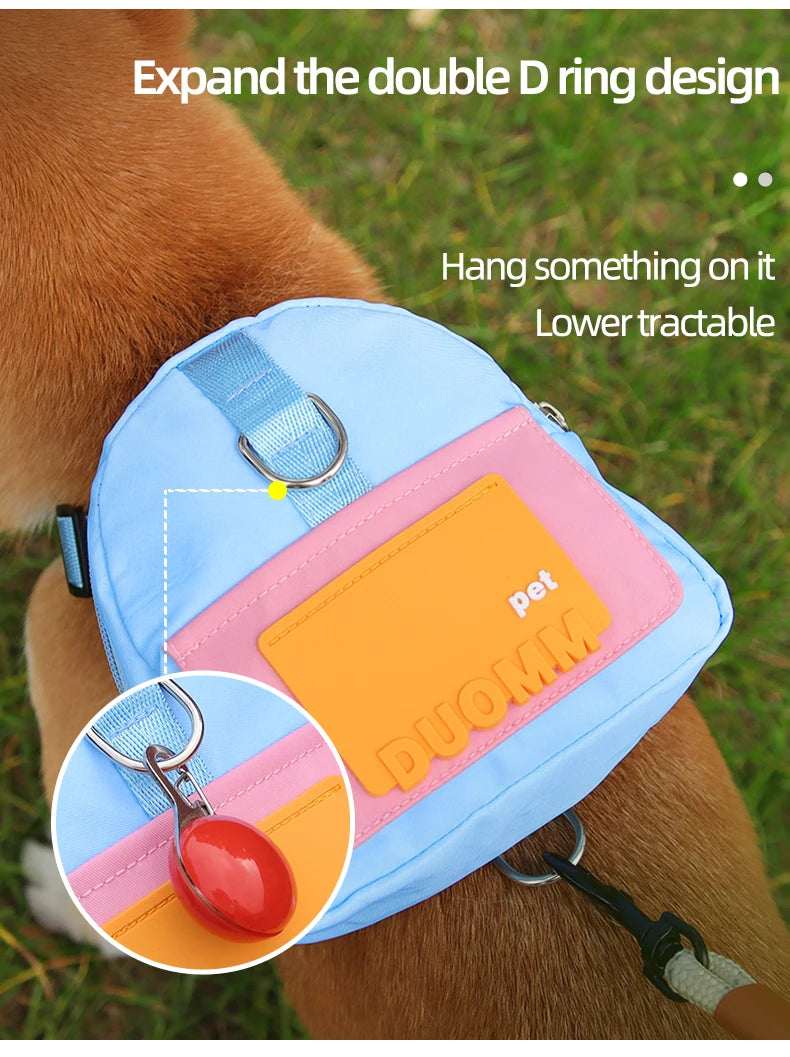 Dog Leash Backpack – Outdoor Travel Self-Leash Bag for Dogs