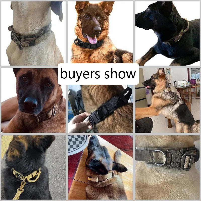 Tactical Dog Collar & Leash Set – Durable Adjustable Military Training Gear for Medium & Large Dogs