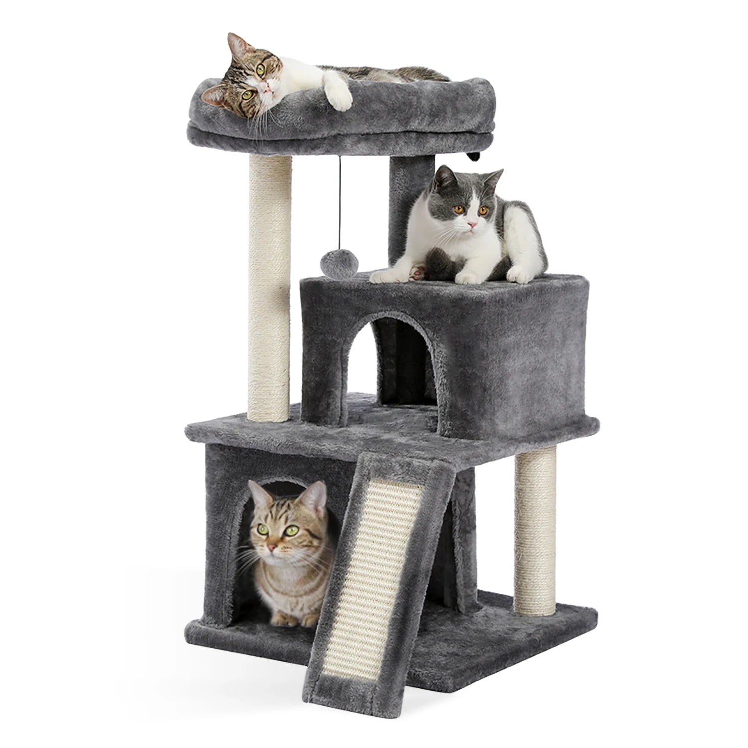 Luxury Cat Tree – Multi-Level Tower with Condos, Hammock & Scratching Posts