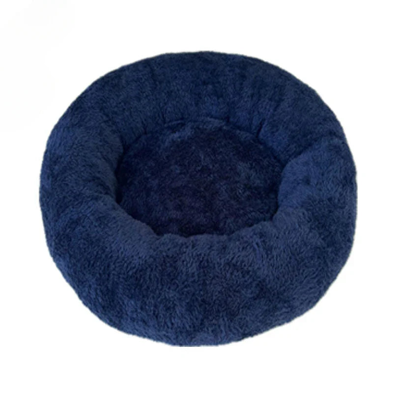 Plush Winter Cat & Dog Nest – Warm, Washable Round Pet Bed