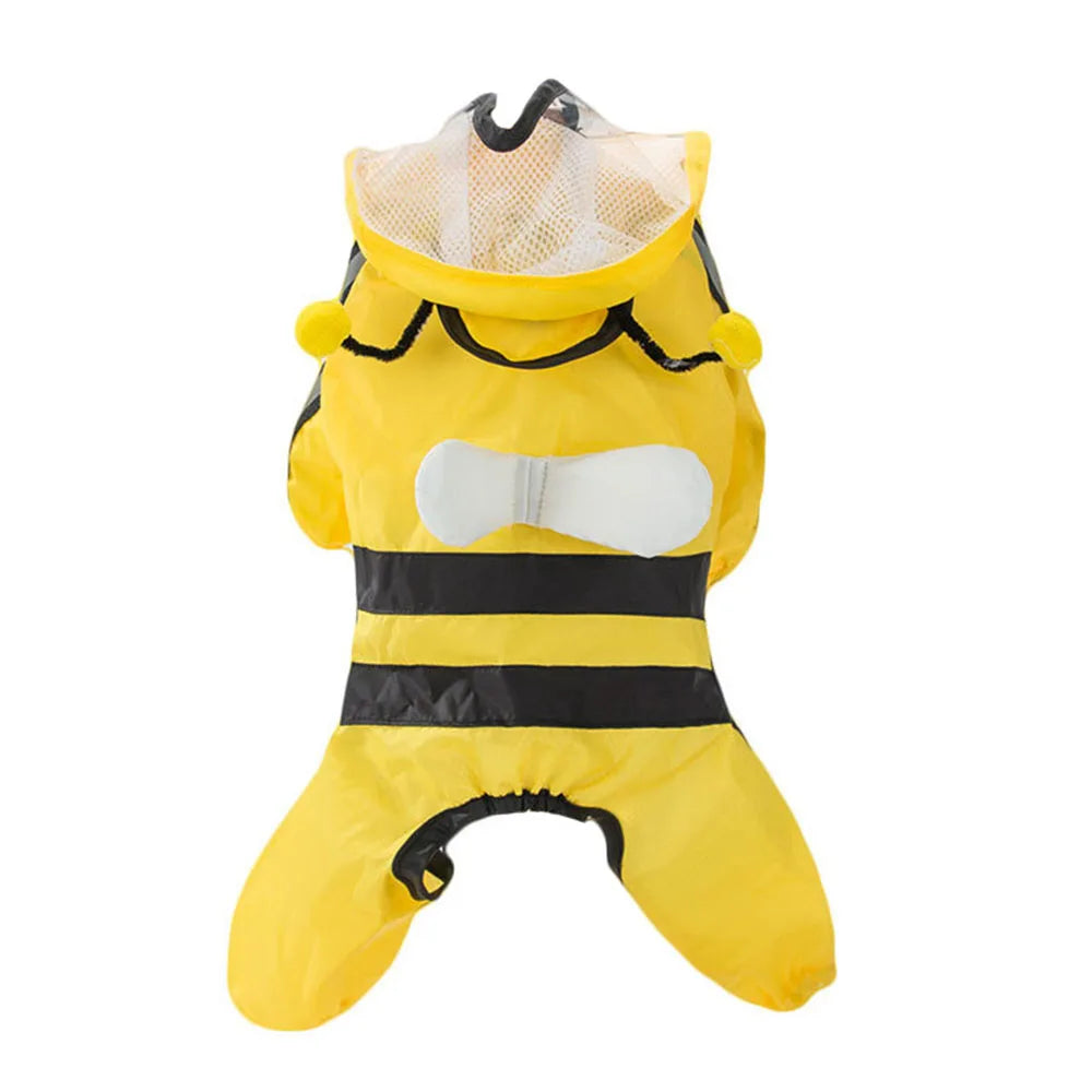 Bear Dog Raincoat – Full Body Waterproof Puppy Jacket with Hood