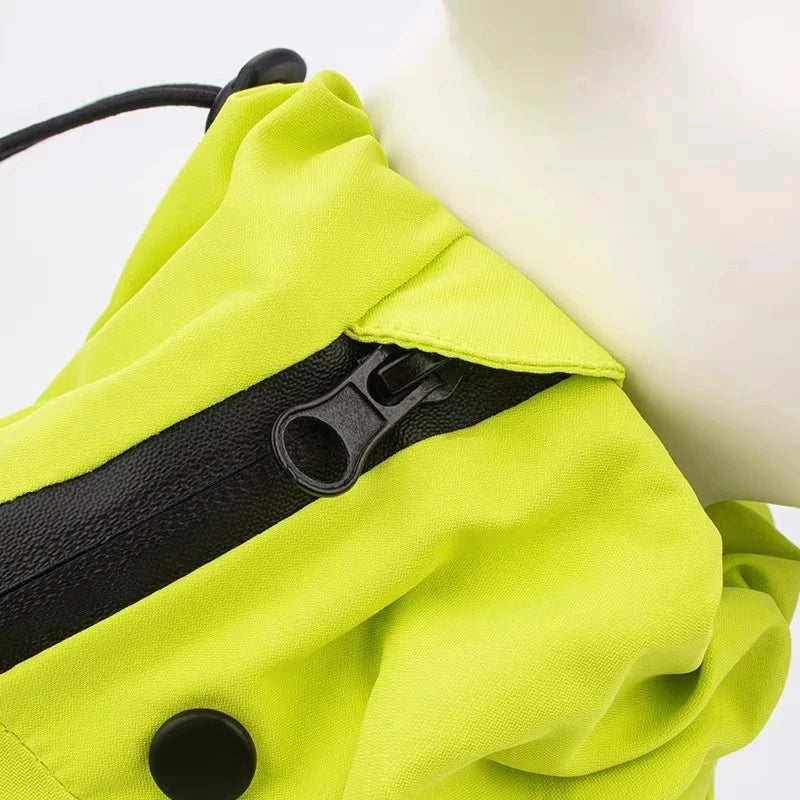 Waterproof Reflective Dog Raincoat – Red All-Weather Jacket for Large Dogs