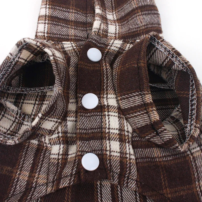 Summer Plaid Dog Shirt – Lightweight Pet Vest for Small Dogs & Cats