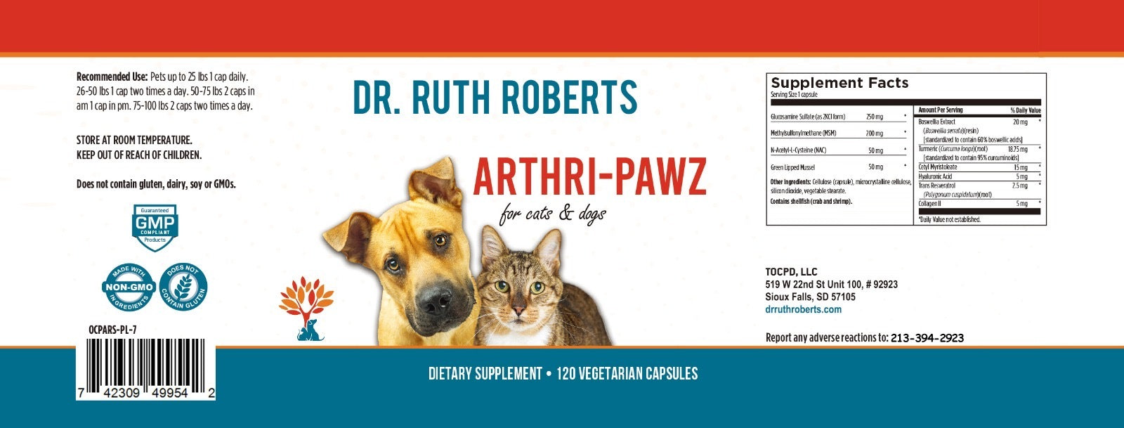 Arthri-Pawz – with Glucosamine for Cats and Dogs