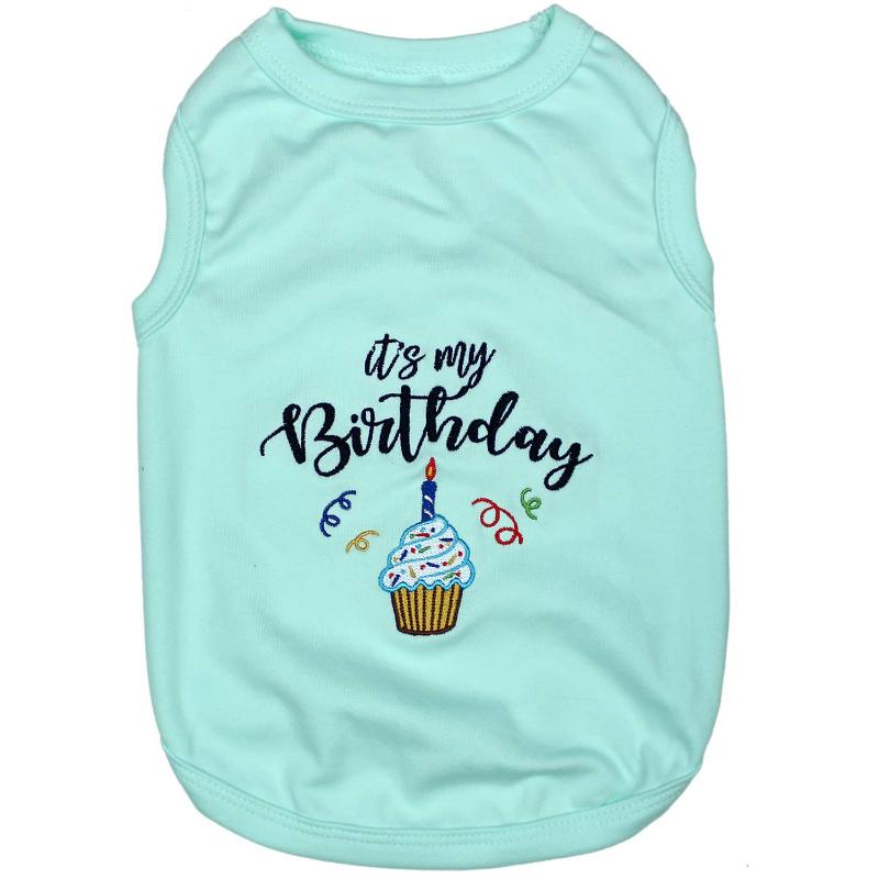 It's My Birthday Dog T-Shirt Blue