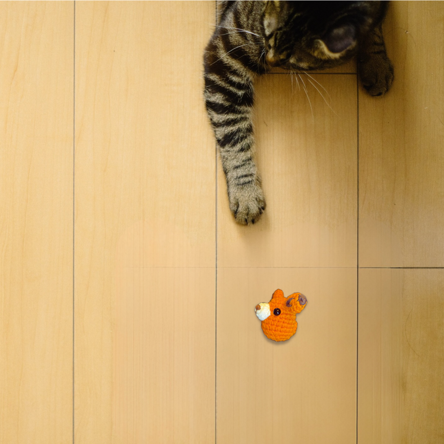 Handmade Catnip Toy | TJ the Fox Chunkle Puff Infused with Miracle Nip Botanicals