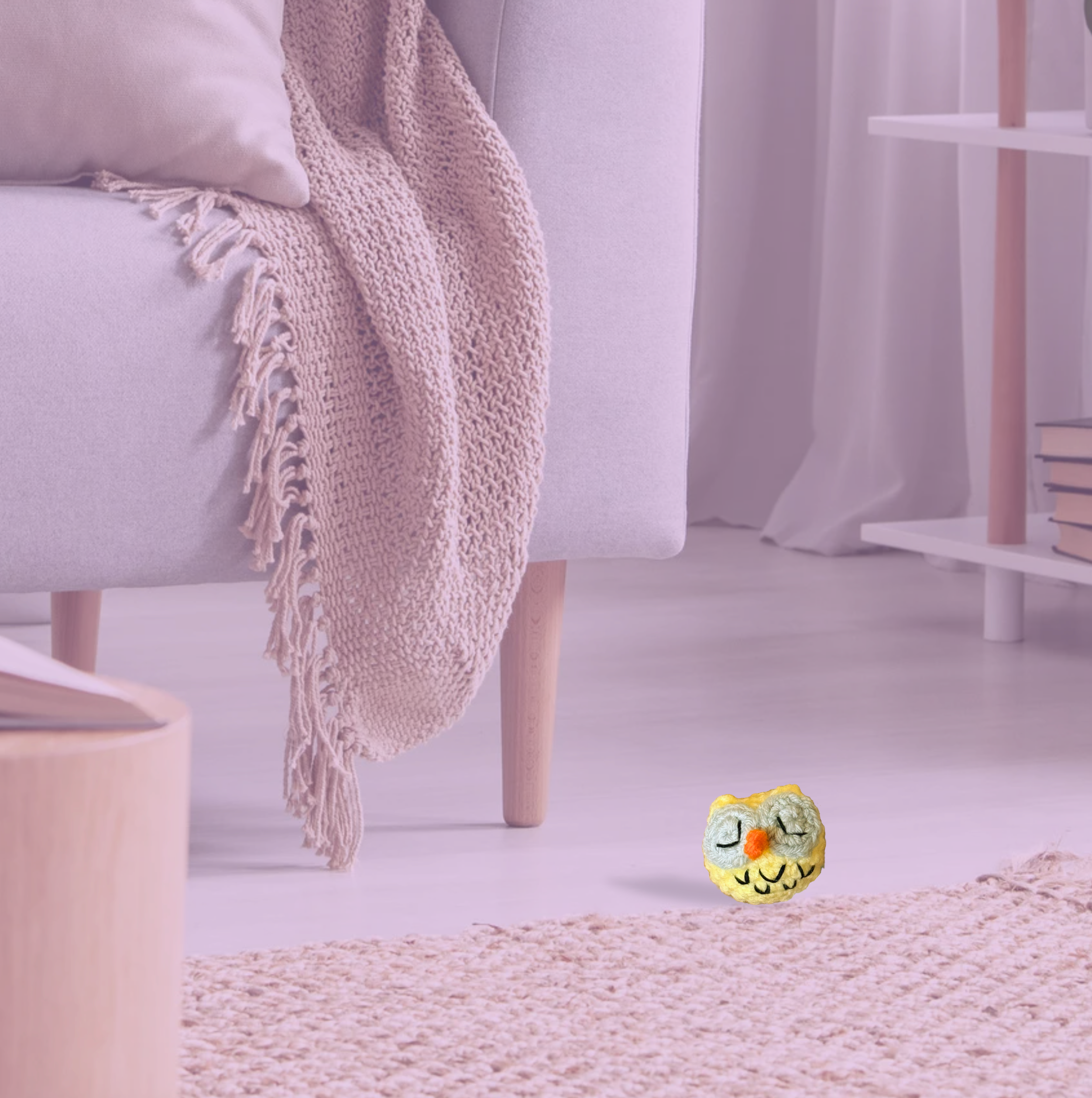 Handmade Catnip Toy | Yolk the Owl Chunkle Puff Infused with Miracle Nip Botanicals