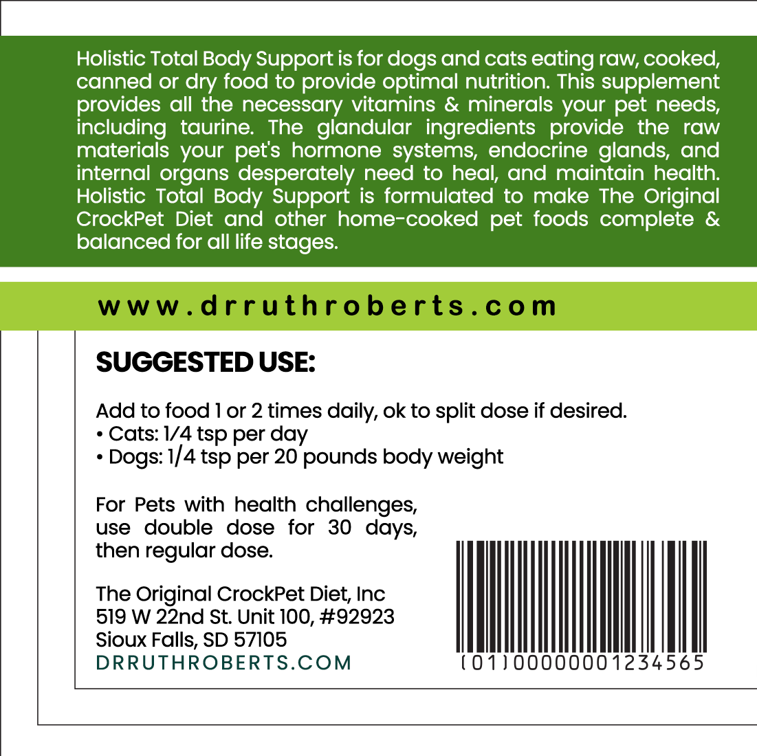 Holistic Total Body Support – Multivitamin & Glandular Support for Dogs and Cats