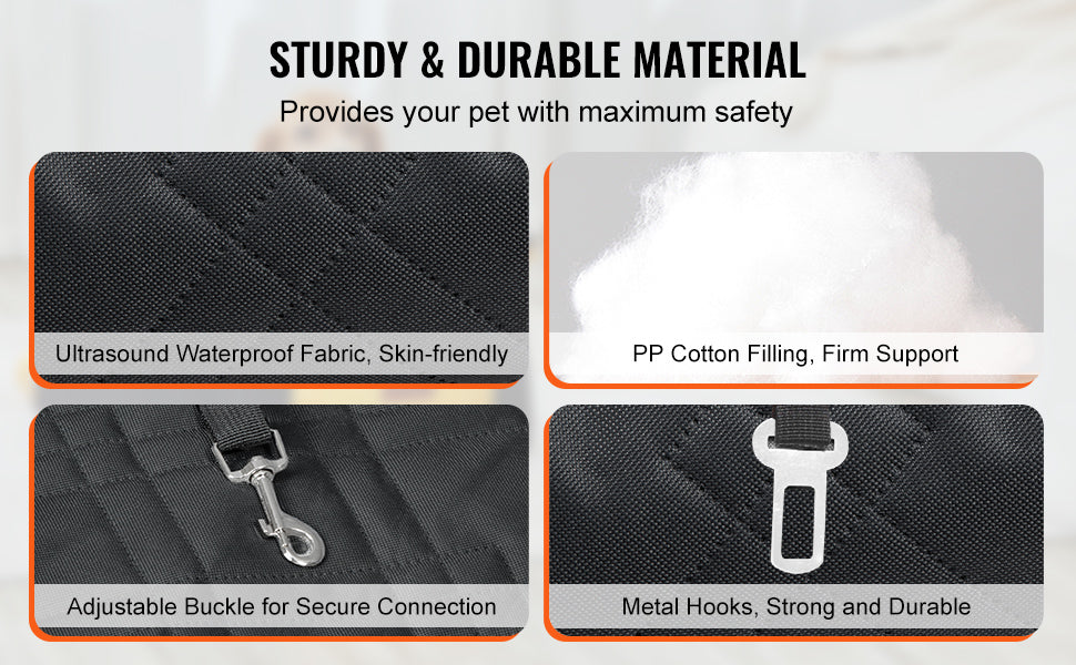 SucceBuy Dog Car Seat – Waterproof Booster Seat & Travel Bed for Medium & Large Dogs