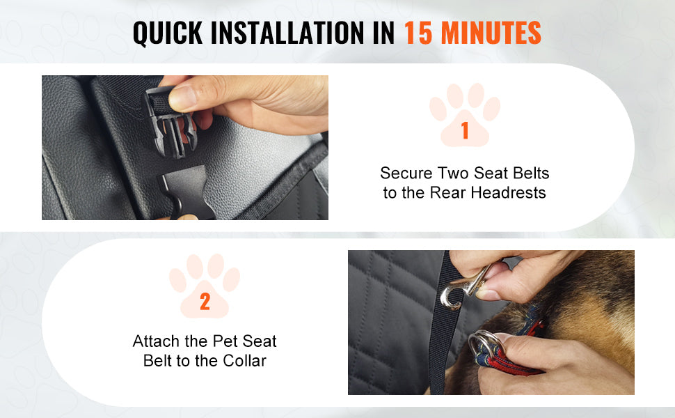 SucceBuy Dog Car Seat – Waterproof Booster Seat & Travel Bed for Medium & Large Dogs
