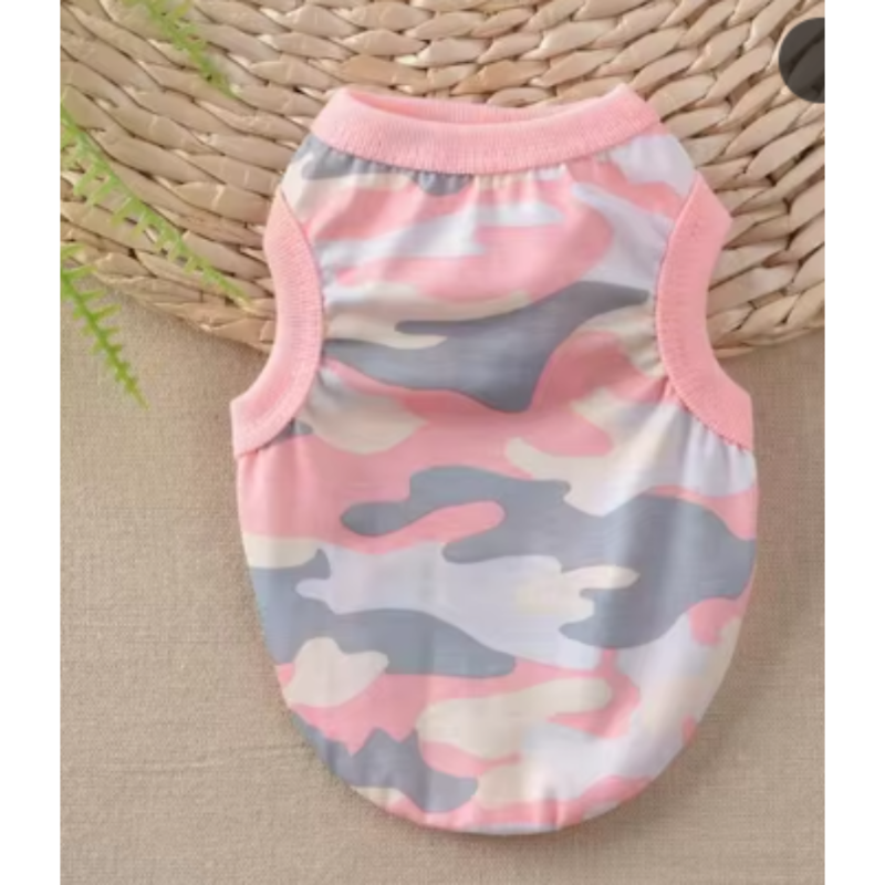 Camo Pet Tee - Blue, Black, and Pink