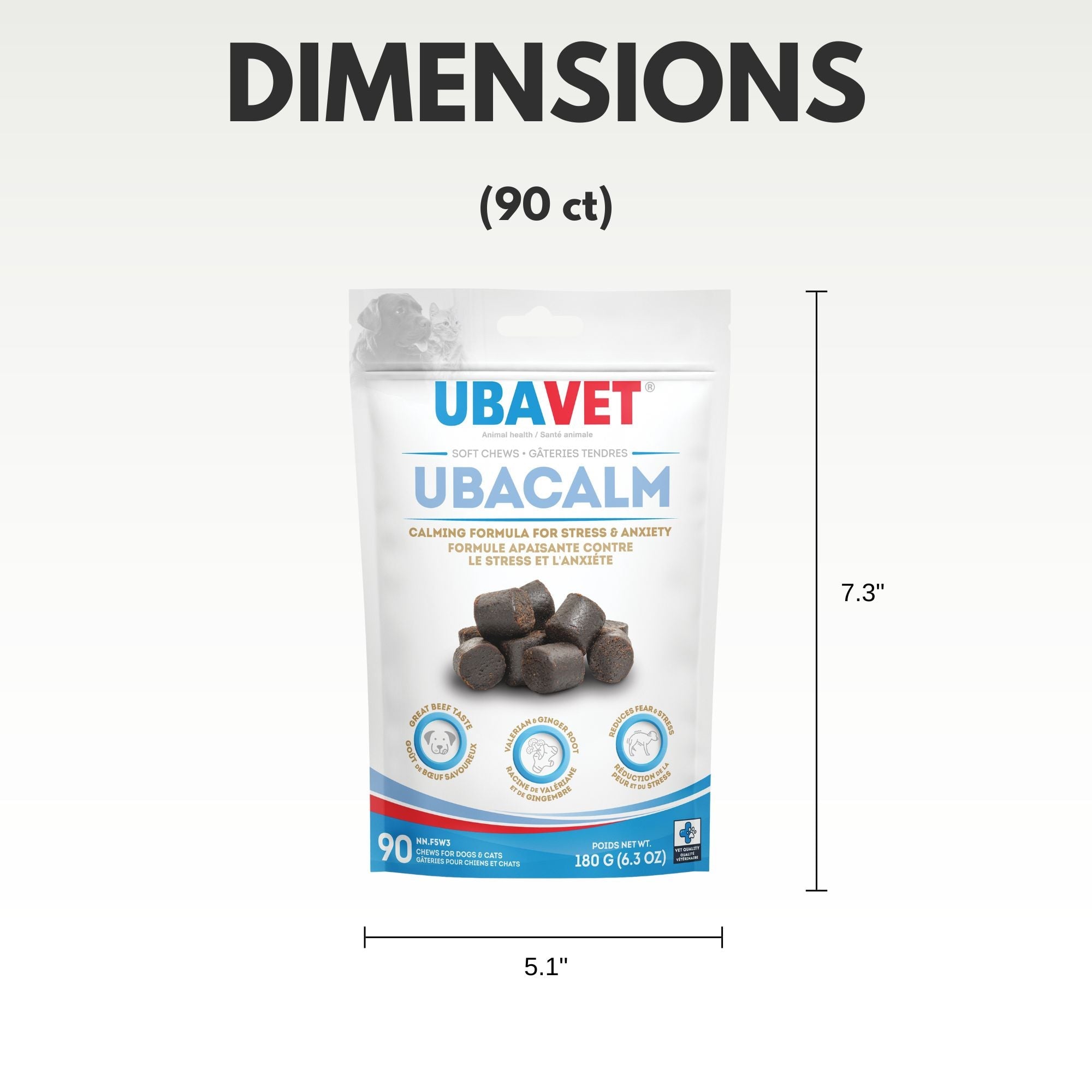 UBAVET Ubacalm Calming and Stress Relief Soft Dog Chews